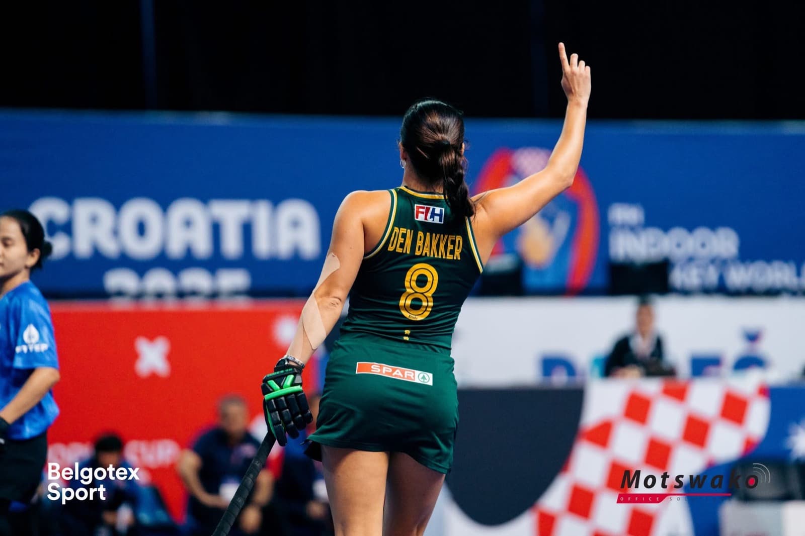 Cailie at the Indoor Hockey World Cup in Croatia