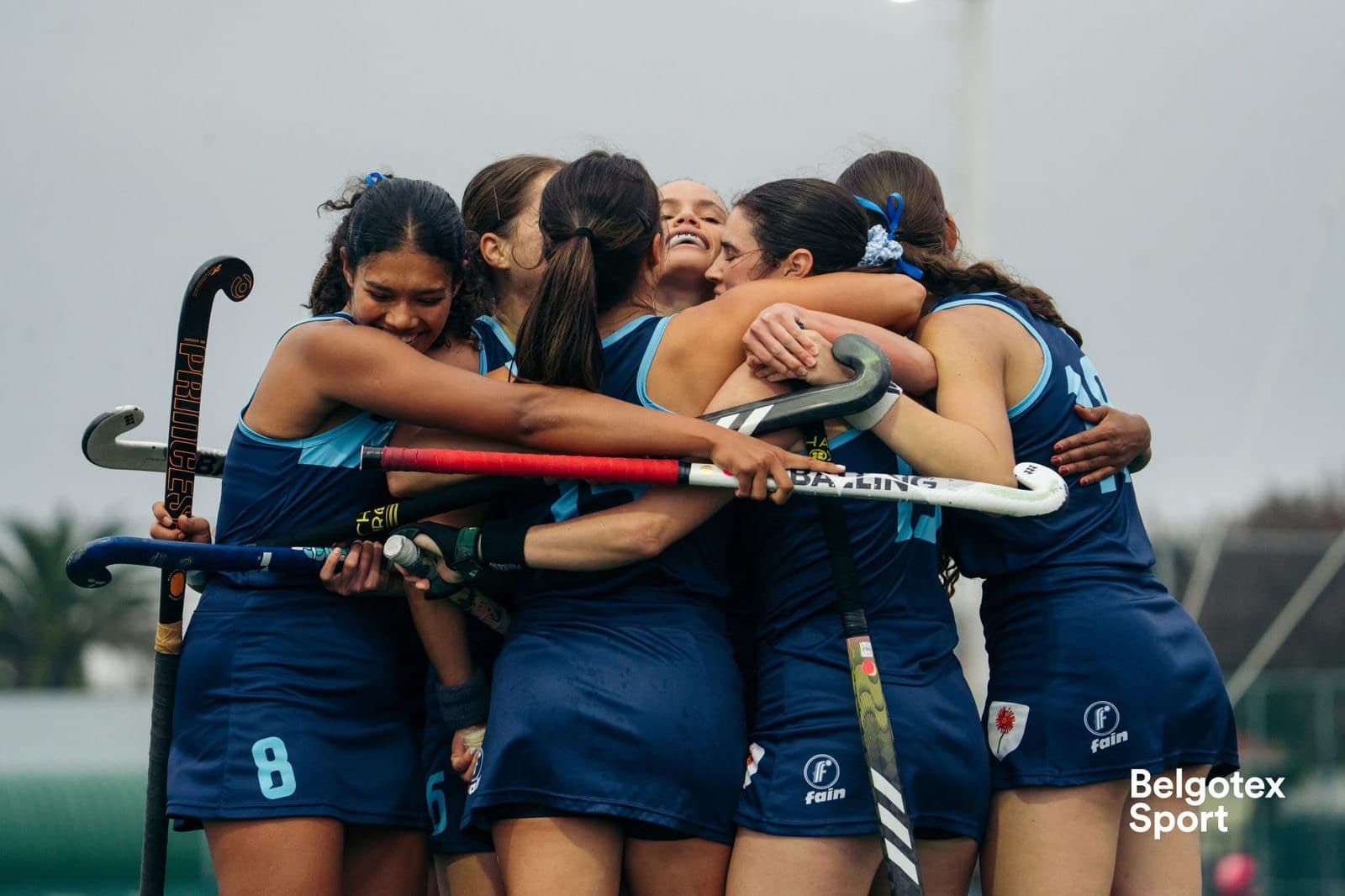 Cailie's team celebrating together